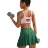 RUNNING GIRL Sports Bra for Women High Support, Molded Cup High Impact Sports Bras with Sewn in Pads(A-pink)