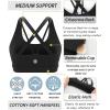 RUNNING GIRL Sports Bra for Women High Support, Molded Cup High Impact Sports Bras with Sewn in Pads(Y-black)