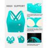 RUNNING GIRL Sports Bra for Women High Support,Criss-Cross Back Strappy Sports Bra Moulded Cup High Impact Workout Top(Bright Green)