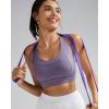 RUNNING GIRL Sports Bra for Women High Support,Criss-Cross Back Strappy Sports Bra Moulded Cup High Impact Workout Top(Purple)