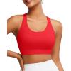 RUNNING GIRL Sports Bra for Women High Support,Molded Cup Strappy Running High Impact Sports Bras for Women(Deep Red)