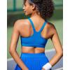 RUNNING GIRL Sports Bra for Women, Molded Cup High Impact Sports Bras for Women with Sewn in Pads(Blue)
