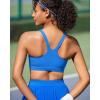 RUNNING GIRL Sports Bra for Women, Molded Cup High Impact Sports Bras for Women with Sewn in Pads(Sparkle Blue)