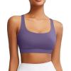 RUNNING GIRL Sports Bra for Women, Molded Cup High Impact Sports Bras for Women with Sewn in Pads(Taro Purple)