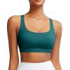 RUNNING GIRL Sports Bra for Women, Molded Cup High Impact Sports Bras for Women with Sewn in Pads(Teal)