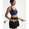 RUNNING GIRL Sports Bra for Women,Adjustable Straps Molded Cup High Impact Sports Bra with Sewn in Pads(Navy Blue)