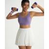 RUNNING GIRL Sports Bra for Women,Adjustable Straps Molded Cup High Impact Sports Bra with Sewn in Pads(Purple)