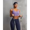 RUNNING GIRL Sports Bra for Women,Adjustable Straps Molded Cup High Impact Sports Bra with Sewn in Pads(Purple)