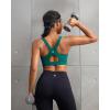RUNNING GIRL Sports Bra for Women,Adjustable Straps Molded Cup High Impact Sports Bras for Women with Sewn in Pads(Teal)