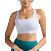 RUNNING GIRL Sports Bra for Women,Molded Cup Strappy Running High Impact Sports Bra with Sewn in Pads(Grey)