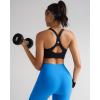 RUNNING GIRL Sports Bra for Women,Y Back Molded Cup Strappy Running Sports Bra with Sewn in Pads(Black)