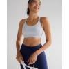 RUNNING GIRL Sports Bra for Women,Y Back Molded Cup Strappy Running Sports Bra with Sewn in Pads(Grey)