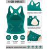 RUNNING GIRL Sports Bras for Women High Impact, Molded Cup Compression Running Tops with Removable Pads, Best for A-D Cup(Green)