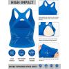 RUNNING GIRL Sports Bras for Women High Impact, Molded Cup Compression Running Tops with Removable Pads, Best for A-D Cup(Royal Blue)