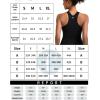 RUNNING GIRL Sports Bras for Women High Impact Seamless Ribbed Longline High Neck Workout Crop Tank Tops Padded(A-black)