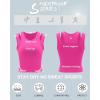 RUNNING GIRL Sports Bras for Women High Impact Seamless Ribbed Longline High Neck Workout Crop Tank Tops Padded(B-hot Pink)