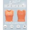 RUNNING GIRL Sports Bras for Women High Impact Seamless Ribbed Longline High Neck Workout Crop Tank Tops Padded(B-light Orange)