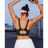 RUNNING GIRL Sports Bras for Women High Support, Adjustable Straps High Impact Molded Cup Sports Bra with Sewn in Pads(Black)
