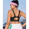 RUNNING GIRL Sports Bras for Women High Support, Adjustable Straps High Impact Molded Cup Sports Bra with Sewn in Pads(Black)