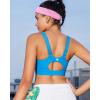 RUNNING GIRL Sports Bras for Women High Support, Adjustable Straps High Impact Molded Cup Sports Bra with Sewn in Pads(Bright Blue)