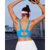 RUNNING GIRL Sports Bras for Women High Support, Adjustable Straps High Impact Molded Cup Sports Bra with Sewn in Pads(Bright Blue)