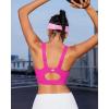 RUNNING GIRL Sports Bras for Women High Support, Adjustable Straps High Impact Molded Cup Sports Bra with Sewn in Pads(Hot Pink)