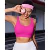 RUNNING GIRL Sports Bras for Women High Support, Adjustable Straps High Impact Molded Cup Sports Bra with Sewn in Pads(Hot Pink)