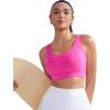 RUNNING GIRL Sports Bras for Women High Support, Adjustable Straps High Impact Molded Cup Sports Bra with Sewn in Pads(Hot Pink)