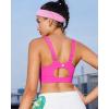 RUNNING GIRL Sports Bras for Women High Support, Adjustable Straps High Impact Molded Cup Sports Bra with Sewn in Pads(Hot Pink)