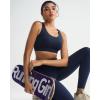 RUNNING GIRL Sports Bras for Women High Support, Adjustable Straps High Impact Molded Cup Sports Bra with Sewn in Pads(Navy Blue)