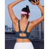 RUNNING GIRL Sports Bras for Women High Support, Adjustable Straps High Impact Molded Cup Sports Bra with Sewn in Pads(Navy Blue)