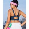 RUNNING GIRL Sports Bras for Women High Support, Adjustable Straps High Impact Molded Cup Sports Bra with Sewn in Pads(Navy Blue)