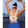 RUNNING GIRL Sports Bras for Women High Support, Adjustable Straps High Impact Molded Cup Sports Bra with Sewn in Pads(White)