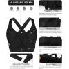 RUNNING GIRL Sports Bras for Women High Support, Adjustable Straps Hook Back Sports Bras for Women with Sewn in Pads(Black)