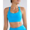 RUNNING GIRL Sports Bras for Women High Support, Adjustable Straps Hook Back Sports Bras for Women with Sewn in Pads(Bright Blue)