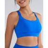 RUNNING GIRL Sports Bras for Women High Support, Adjustable Straps Hook Back Sports Bras for Women with Sewn in Pads(Dazzling Blue)