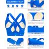 RUNNING GIRL Sports Bras for Women High Support, Adjustable Straps Hook Back Sports Bras for Women with Sewn in Pads(Dazzling Blue)
