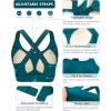 RUNNING GIRL Sports Bras for Women High Support, Adjustable Straps Hook Back Sports Bras for Women with Sewn in Pads(Storm Teal)
