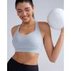 RUNNING GIRL Sports Bras for Women High Support Molded Cup High Impact Sports Bras with Sewn in Pads Racerback Running Bra(Ash Grey)