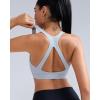 RUNNING GIRL Sports Bras for Women High Support Molded Cup High Impact Sports Bras with Sewn in Pads Racerback Running Bra(Ash Grey)