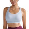 RUNNING GIRL Sports Bras for Women High Support Molded Cup High Impact Sports Bras with Sewn in Pads Racerback Running Bra(Ash Grey)