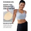 RUNNING GIRL Sports Bras for Women High Support Molded Cup High Impact Sports Bras with Sewn in Pads Racerback Running Bra(Ash Grey)