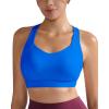 RUNNING GIRL Sports Bras for Women High Support Molded Cup High Impact Sports Bras with Sewn in Pads Racerback Running Bra(Azure Blue)