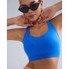 RUNNING GIRL Sports Bras for Women High Support Molded Cup High Impact Sports Bras with Sewn in Pads Racerback Running Bra(Azure Blue)