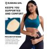 RUNNING GIRL Sports Bras for Women High Support Molded Cup High Impact Sports Bras with Sewn in Pads Racerback Running Bra(Dark Blue)