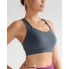 RUNNING GIRL Sports Bras for Women High Support Molded Cup High Impact Sports Bras with Sewn in Pads Racerback Running Bra(Deep Grey)