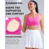 RUNNING GIRL Sports Bras for Women High Support Molded Cup High Impact Sports Bras with Sewn in Pads Racerback Running Bra(Hot Pink)