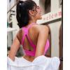 RUNNING GIRL Sports Bras for Women High Support Molded Cup High Impact Sports Bras with Sewn in Pads Racerback Running Bra(Hot Pink)
