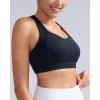 RUNNING GIRL Sports Bras for Women High Support Molded Cup High Impact Sports Bras with Sewn in Pads Racerback Running Bra(Jet Black)
