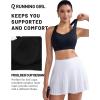 RUNNING GIRL Sports Bras for Women High Support Molded Cup High Impact Sports Bras with Sewn in Pads Racerback Running Bra(Jet Black)